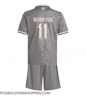 Real Madrid Rodrygo Goes #11 Tredjetrøje Børn 2024-25 Kortærmet (+ Korte bukser)